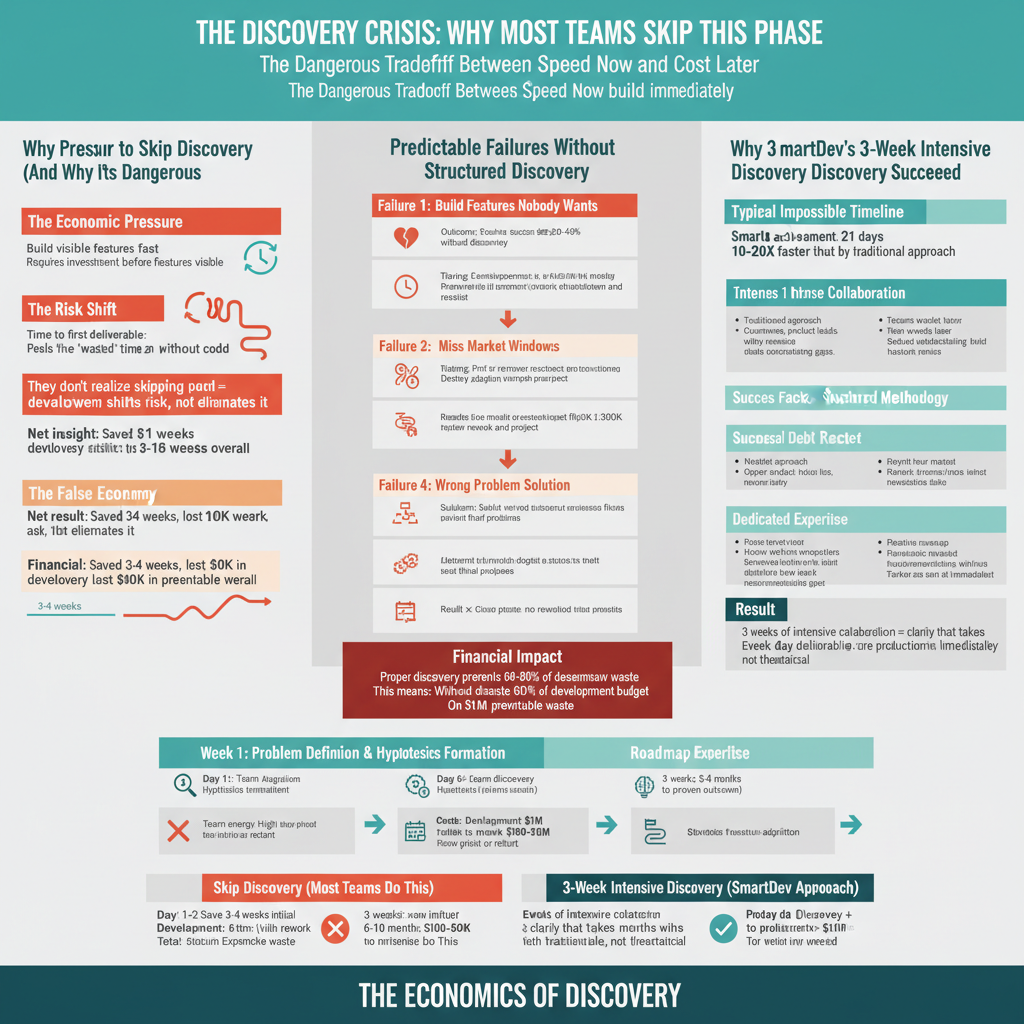 The Discovery Crisis: Why Teams Skip Discovery and Why 3-Week Intensive Discovery Works