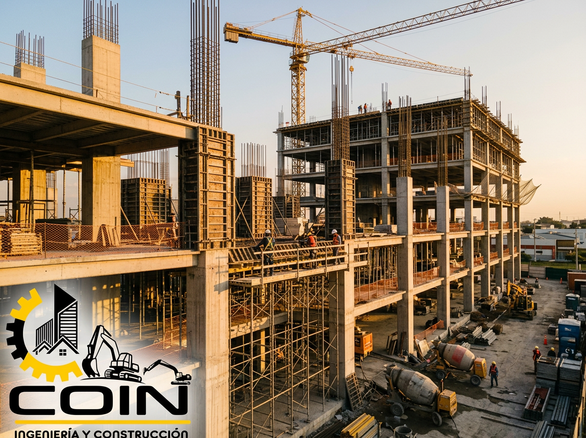 Edificio comercial en construcción