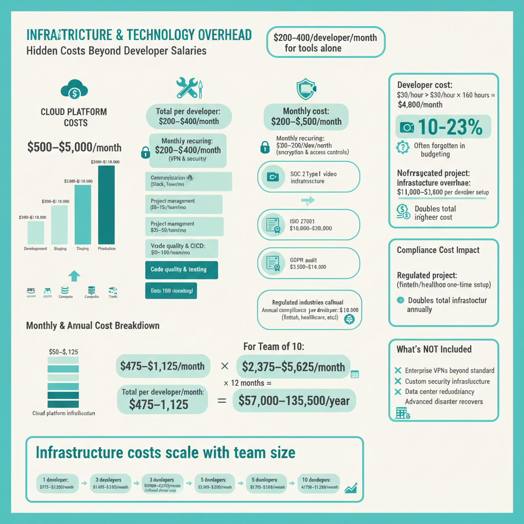 Infrastructure, Tools, and Technology Overhead: Hidden Costs Beyond Developer Salaries