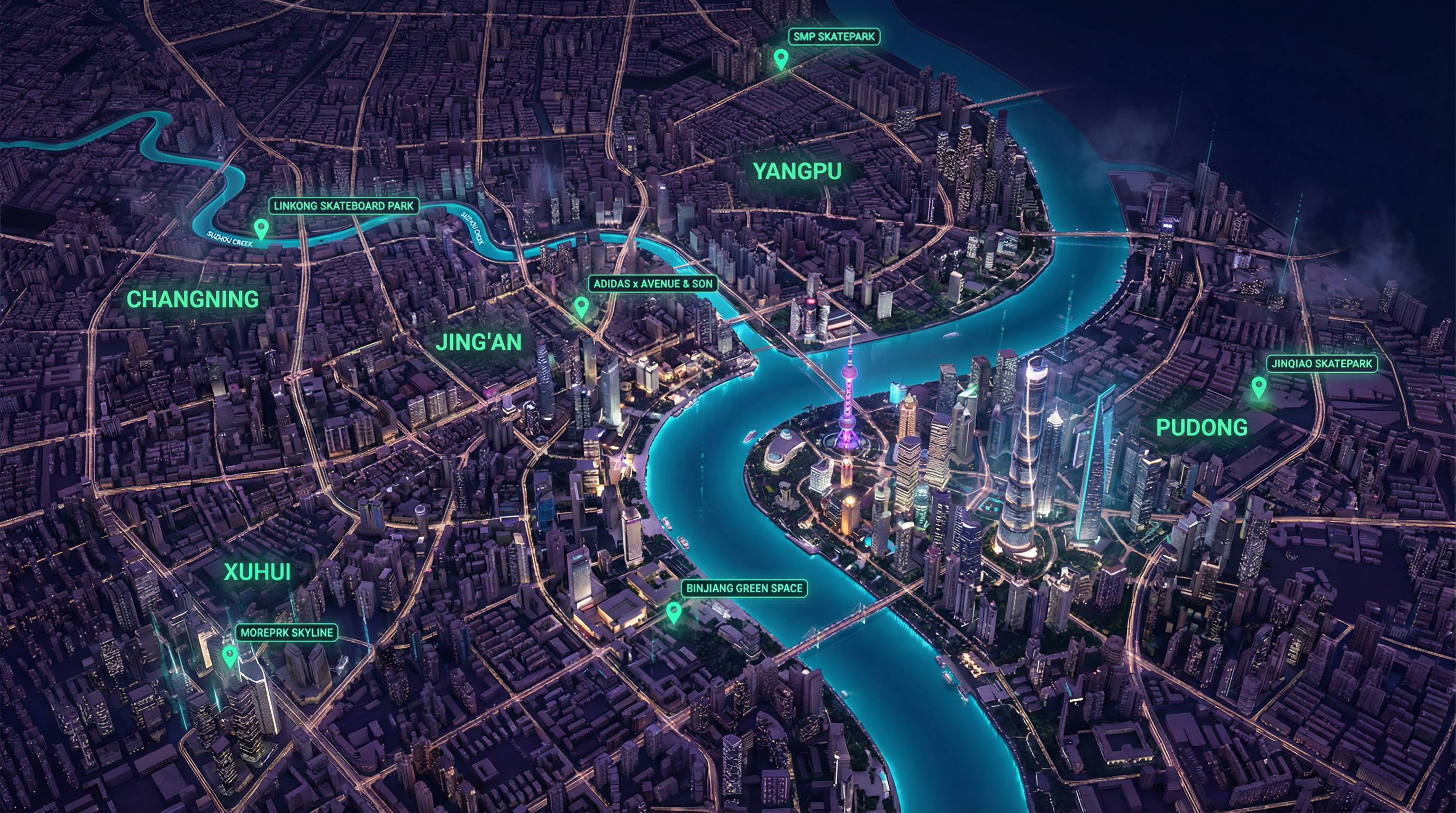 Shanghai 3D Skate Parks Map