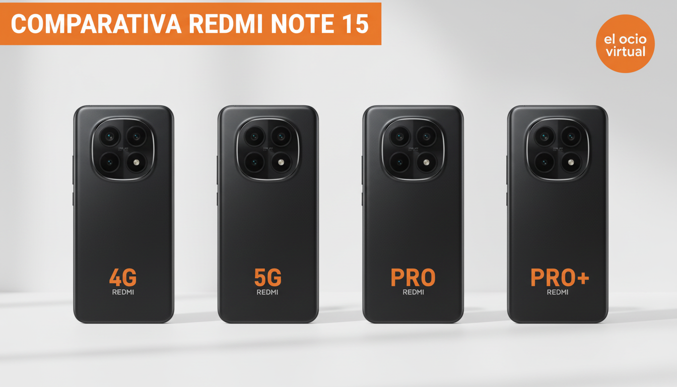 Comparativa Redmi Note 15 4 modelos