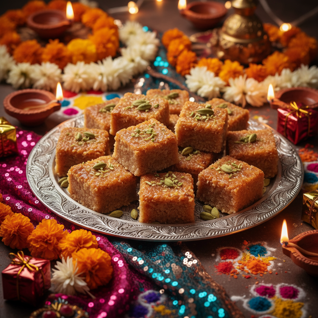 Baked Coconut Barfi - A Light and Tropical Treat for Diwali