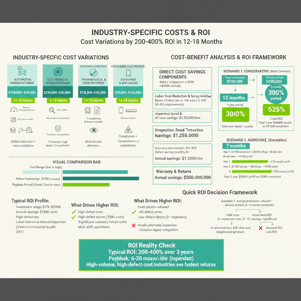 Industry-Specific Costs & ROI Framework: Cost Variations, Payback Periods, and 200-525% ROI Examples