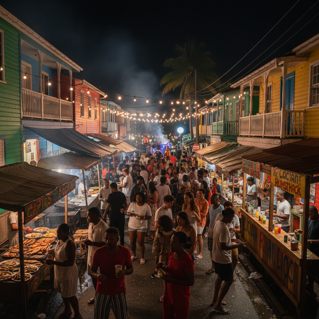 The electric atmosphere of Gros Islet's legendary Friday night street party