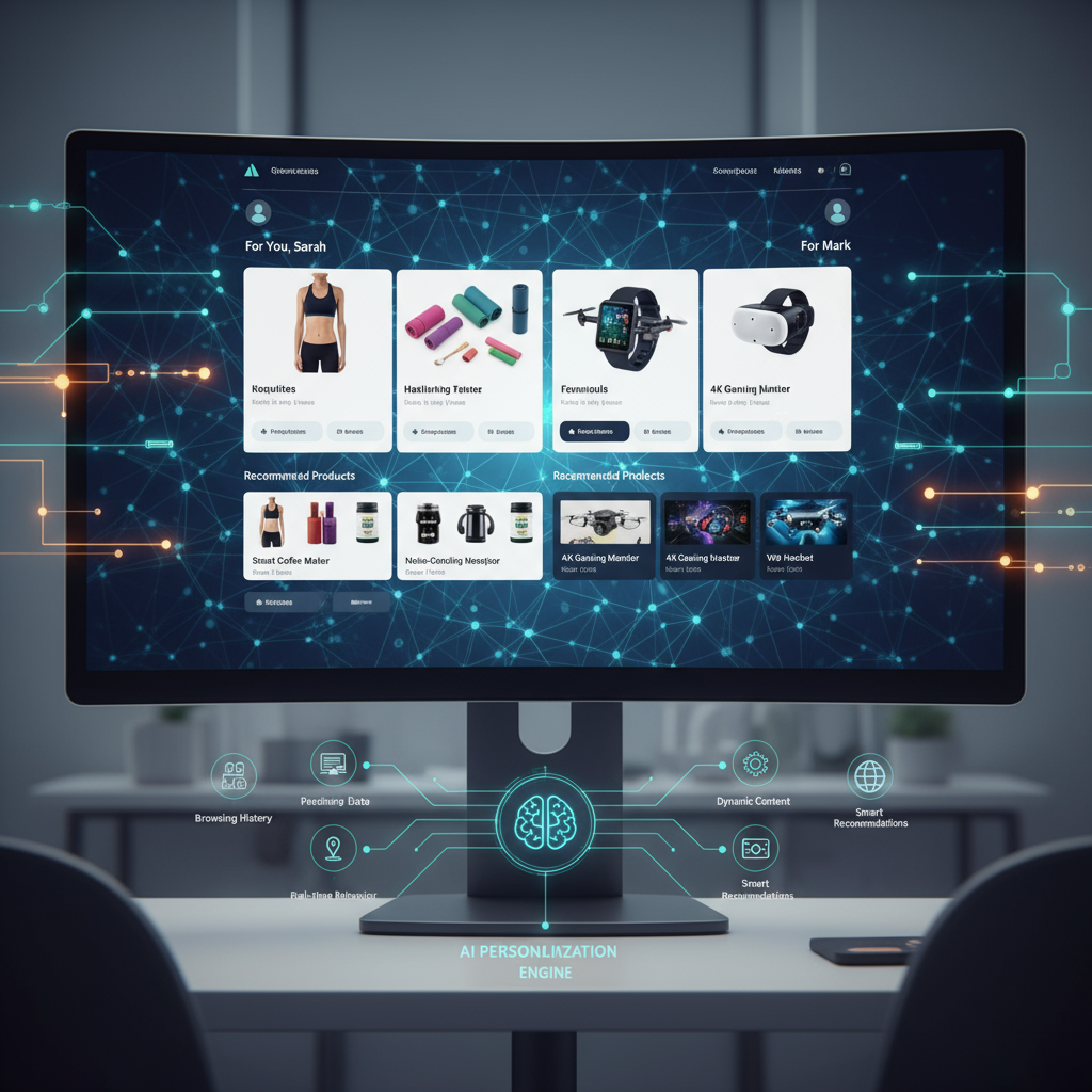 AI personalization  ecommerce trends with adaptive interface and recommendations