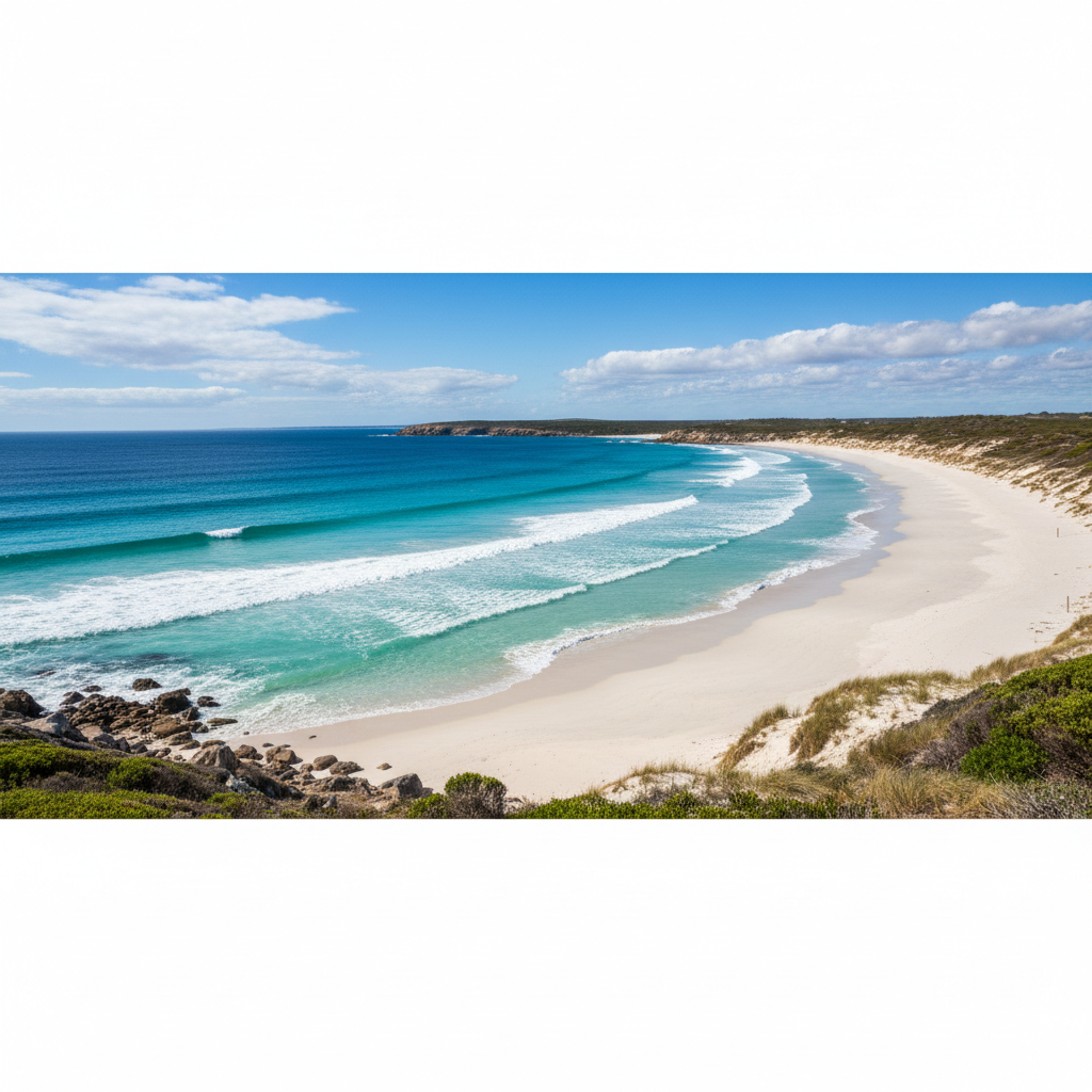 Pristine Vivonne Bay beach with crystal clear turquoise waters