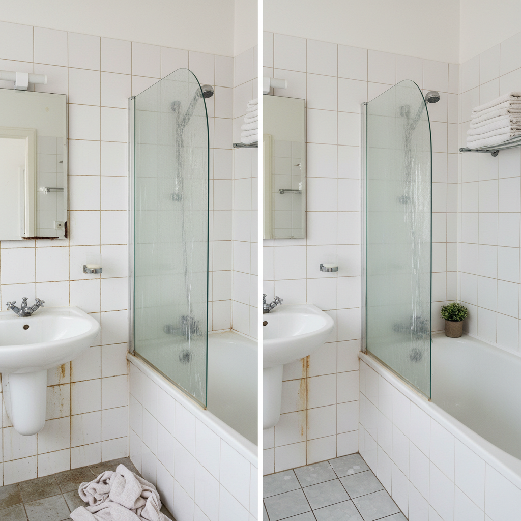 Fürdőszoba takarítás előtte-utána