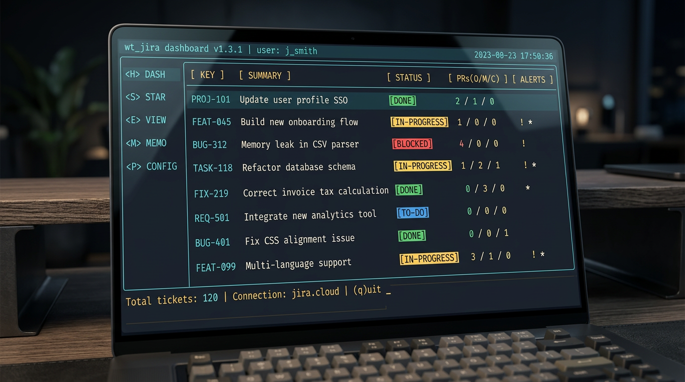 wt_jira terminal dashboard command center
