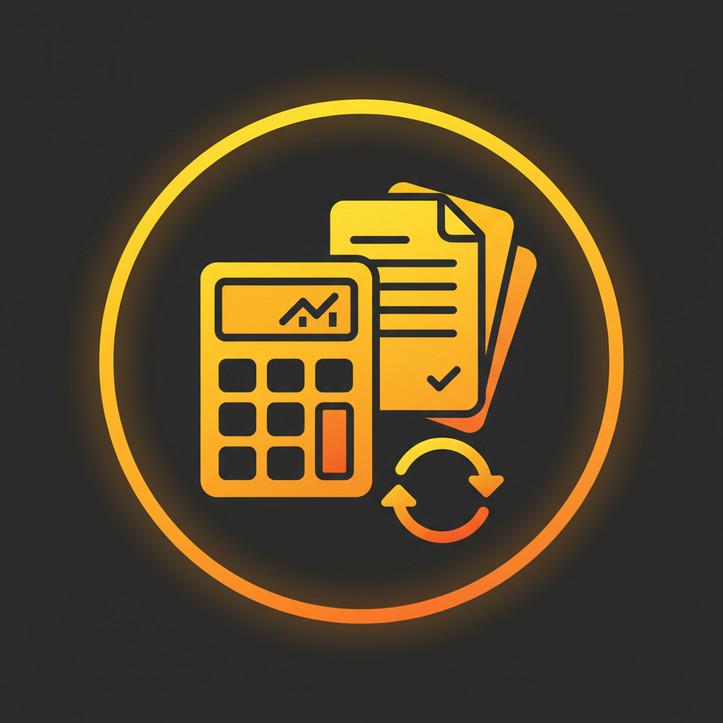 Tax and GST filing calculator and documents icon