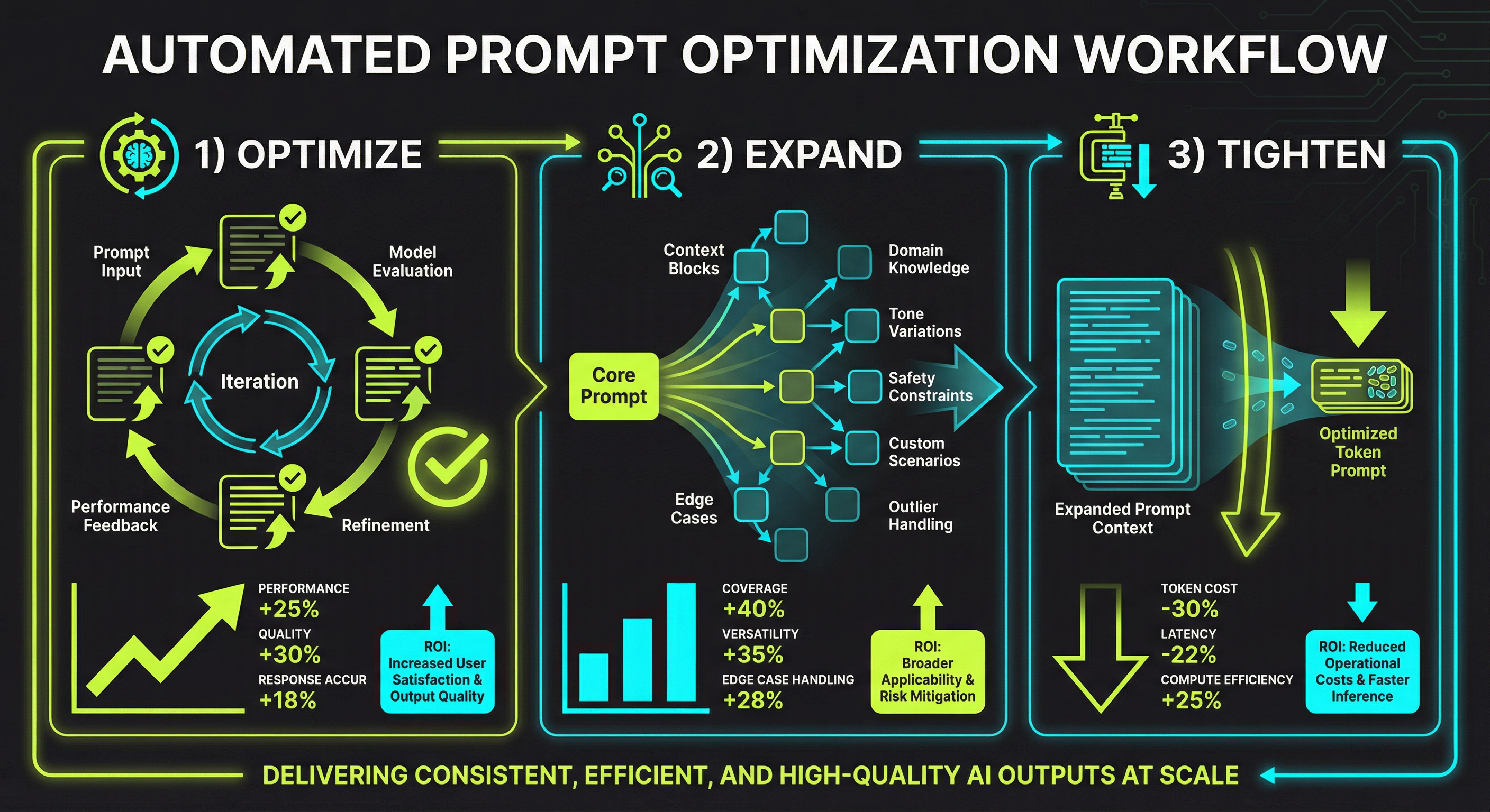 The Three-Stage Automated Optimization Workflow: Optimize → Expand → Tighten