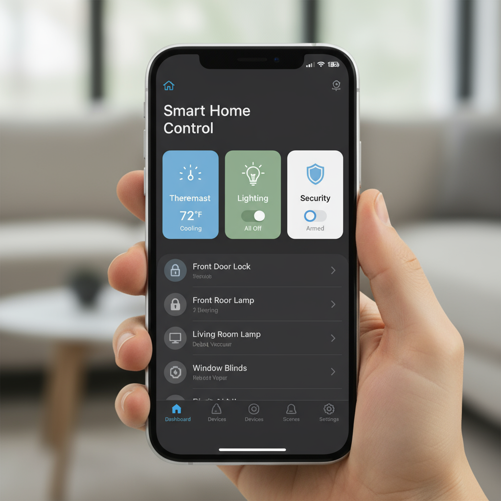 IoT mobile application interface