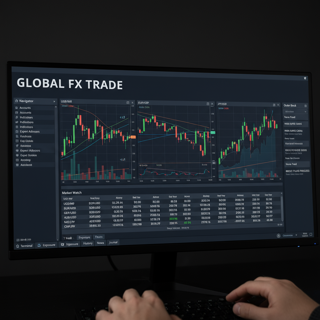Top Forex Traders in India (2025) – Success Stories & Tips 3 Professional forex trading platform interface showing major currency pairs