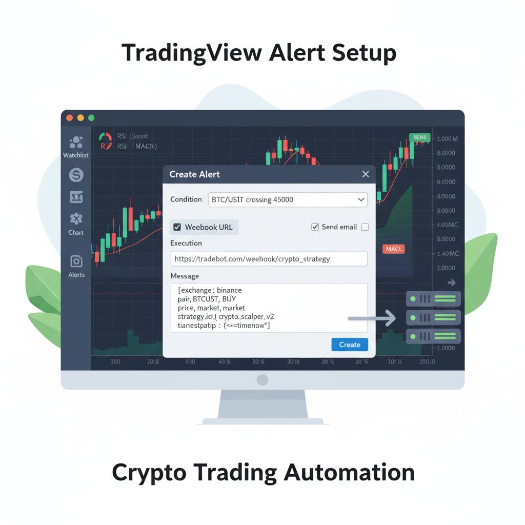 Illustration configuration alertes TradingView webhook