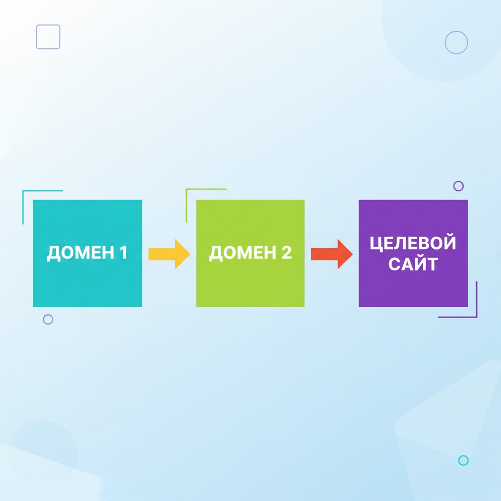Яркая и простая диаграмма редиректов с тремя блоками