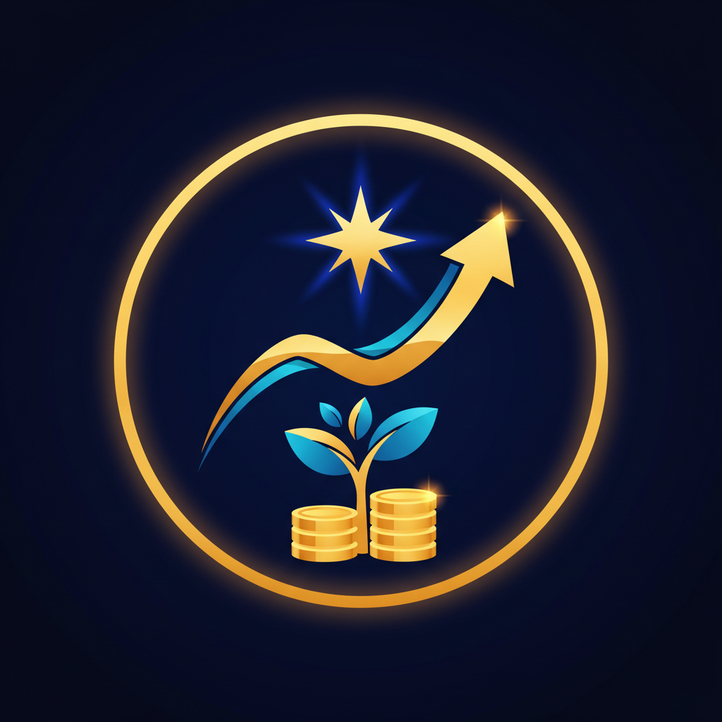 Investment growth chart icon