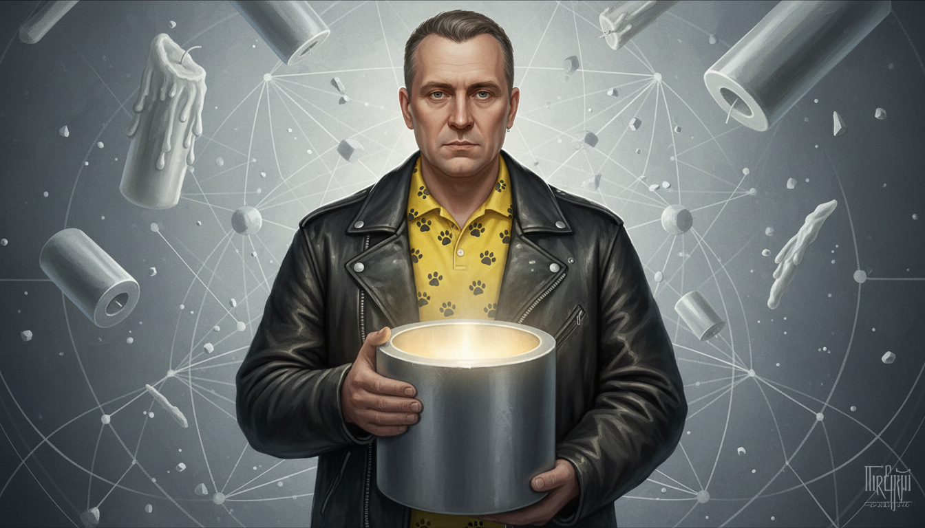 Архетипический Сергей Маузер как гуру алюминиевой пустоты с алюминиевой формой.