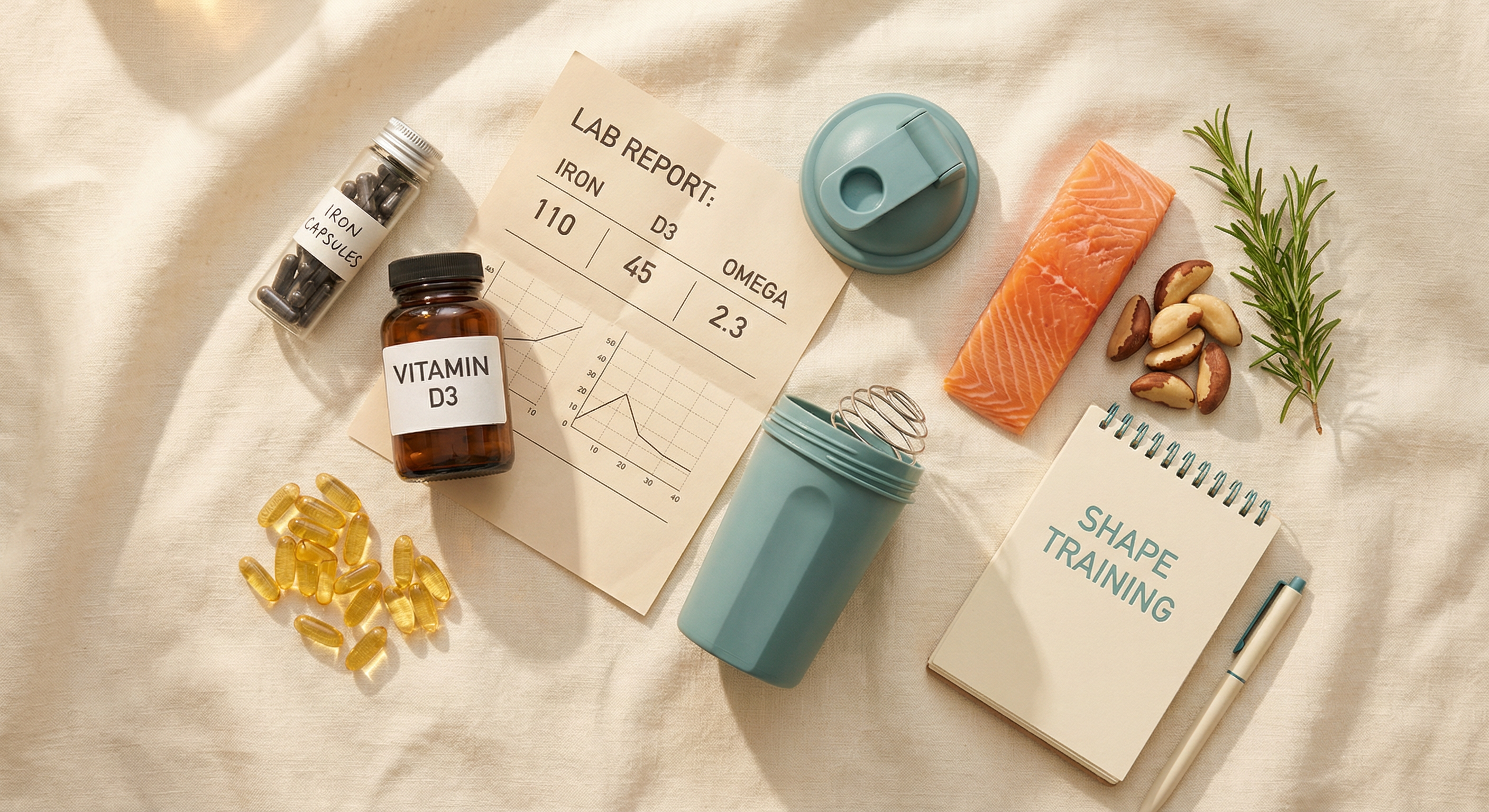 Supplement protocol and nutrition planning items