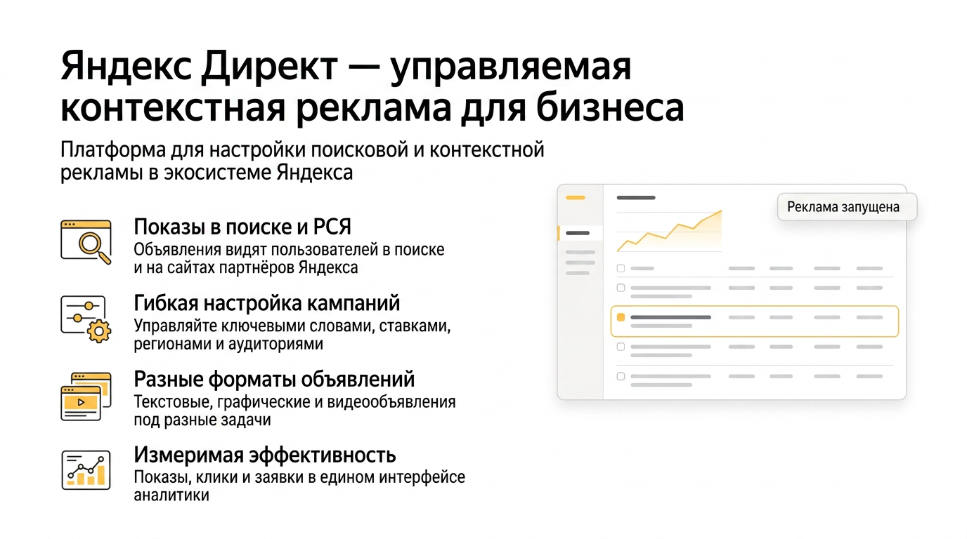 Презентация рекламного сервиса Яндекс Директ