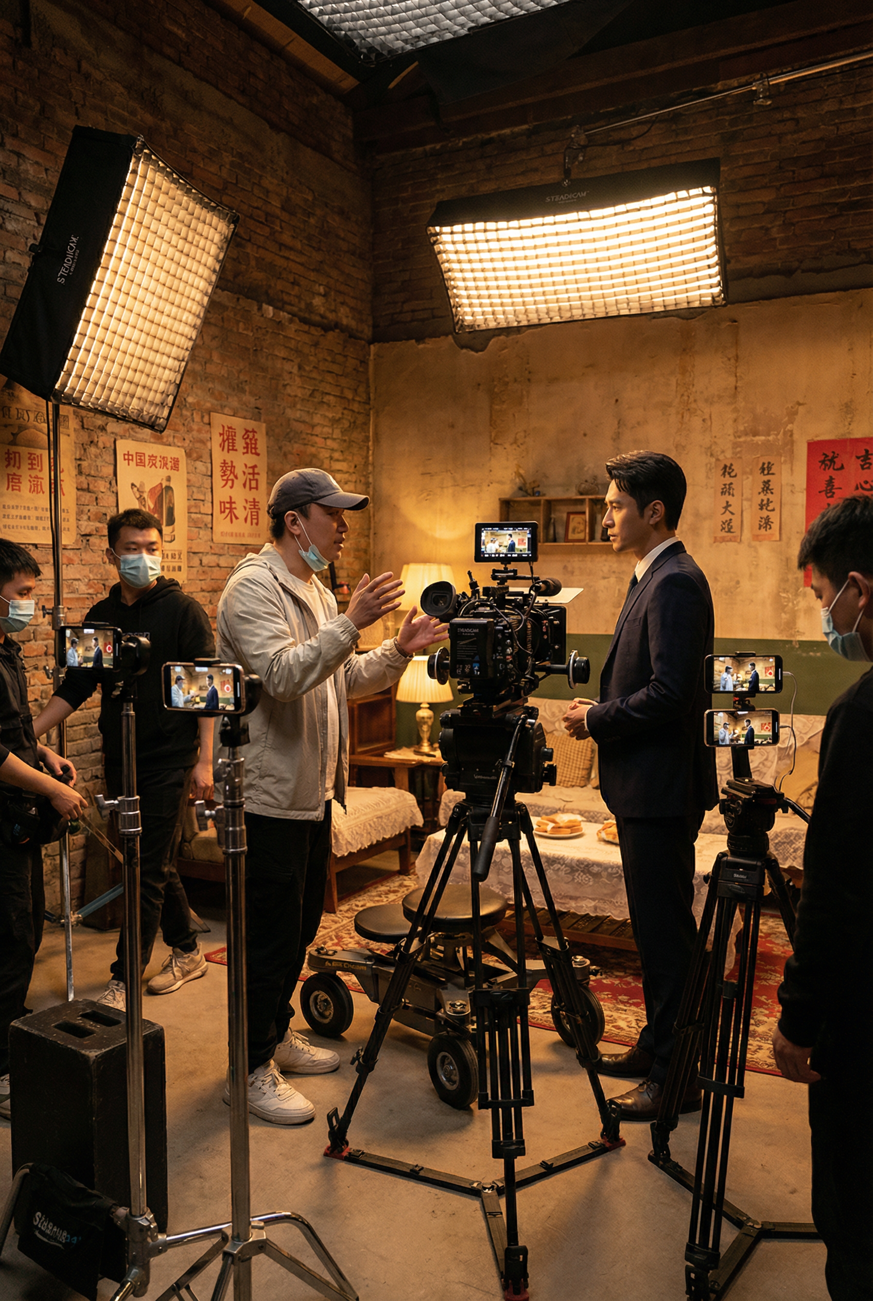 Production d'un micro-drama en studio