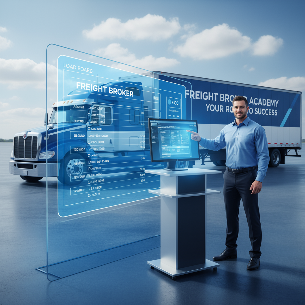 Is Being a Freight Broker a Hard Job? Truth, Tips & Strategies for New Brokers 1 is being a freight broker a hard job infographic, broker, truck, computer, blue color