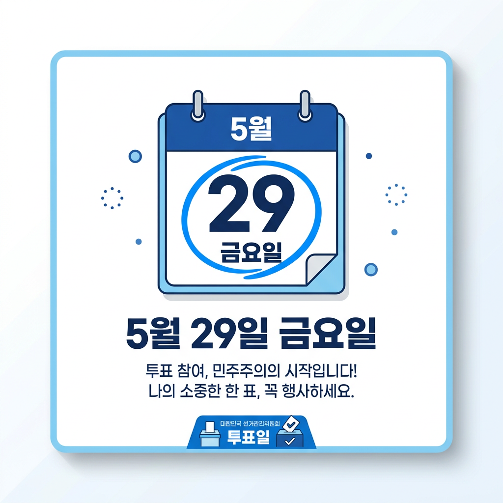 5월 29일 금요일 사전투표 시작