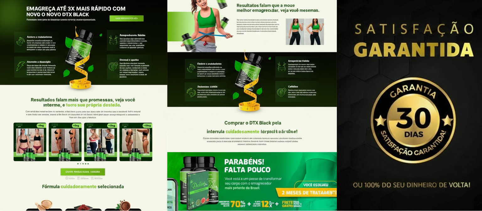 ingredientes naturais suplemento detox DTX Black spirulina psyllium