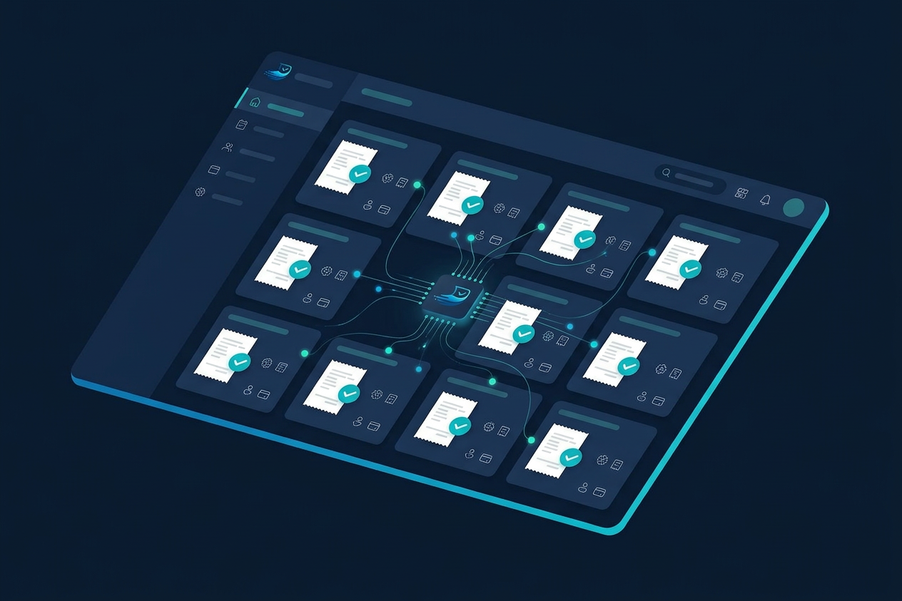 ReceiptStream organized receipt dashboard with AI categorization