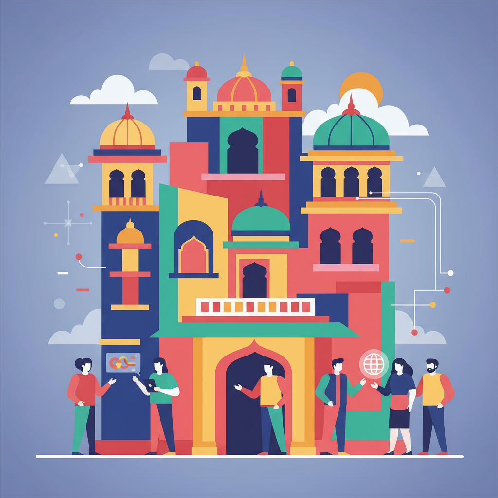 Rajwada palace illustration