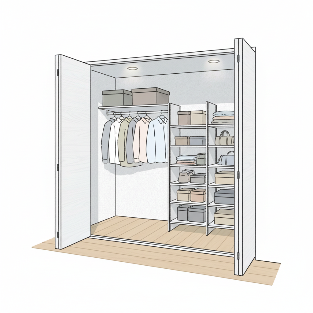 押入れの本格クローゼット仕様