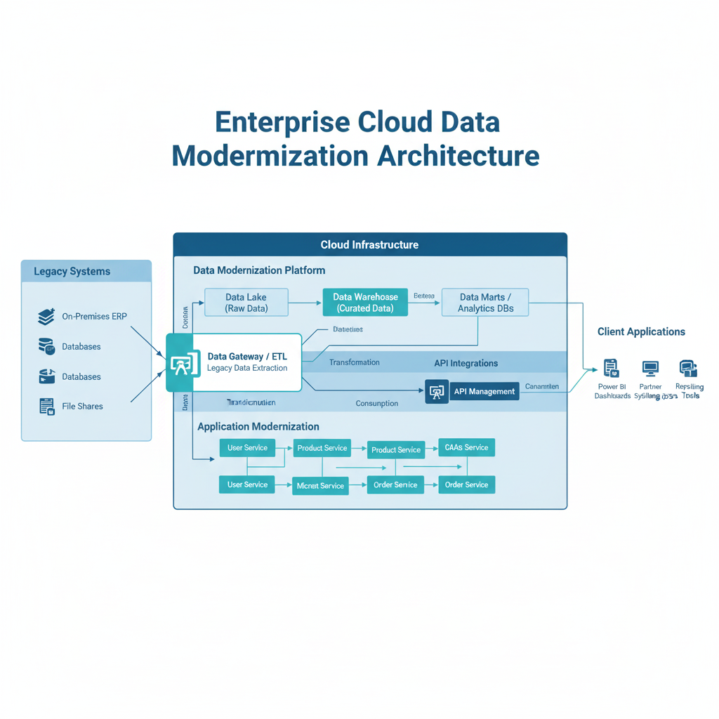 Data & IT Modernization Architecture - Legacy to Cloud