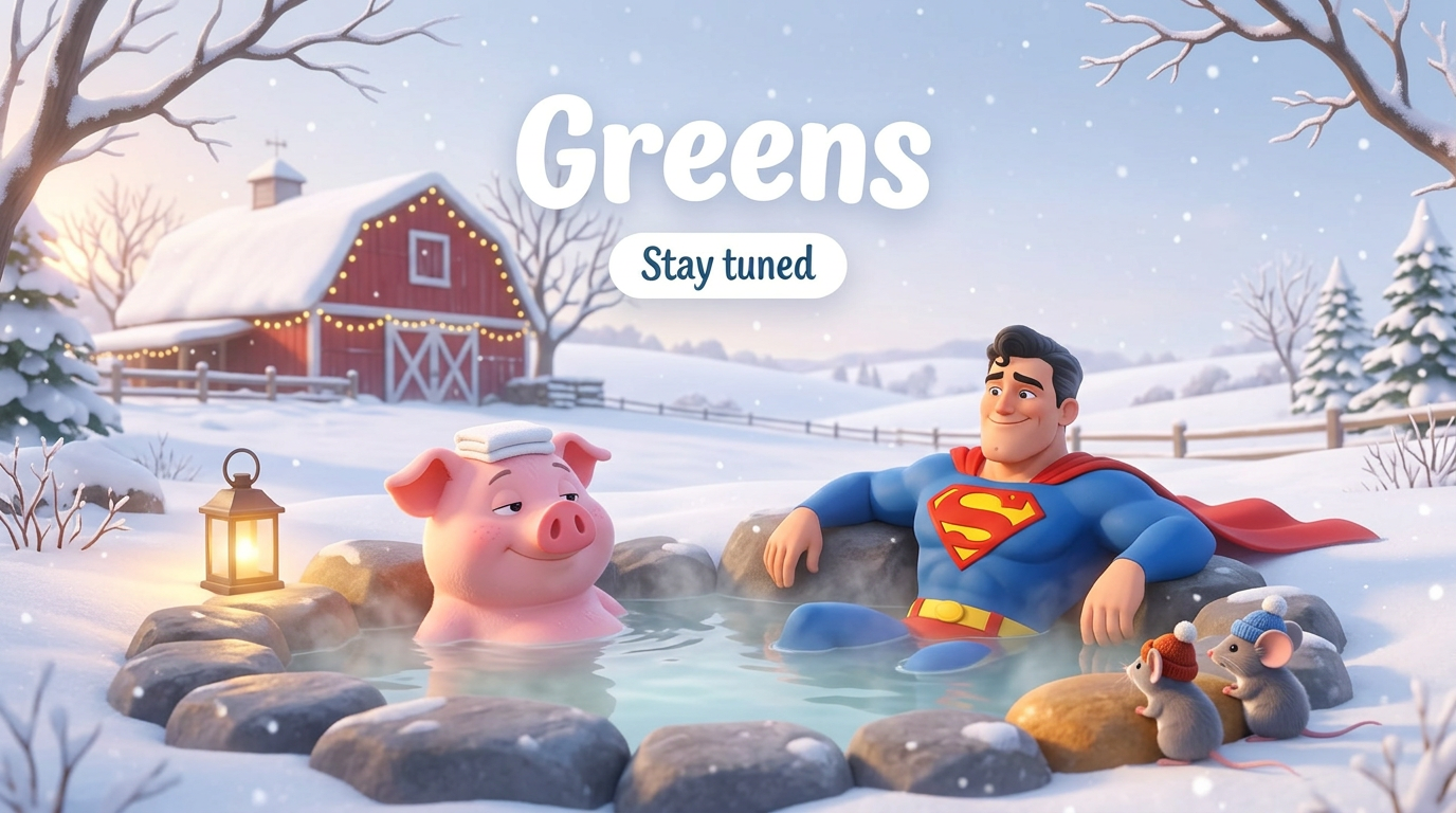 Greens 冬天溫泉主題視覺