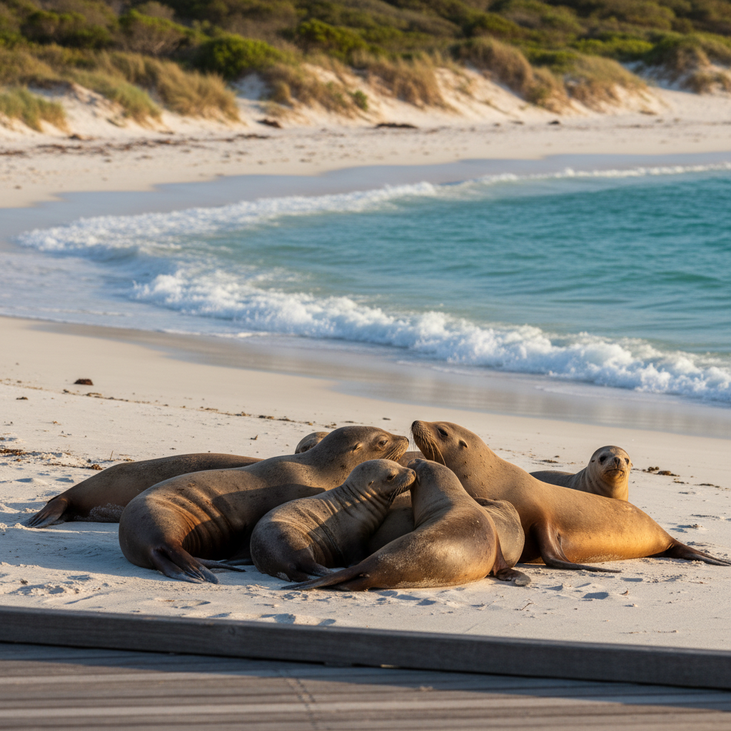 Australian sea lions at Seal Bay Conservation Park