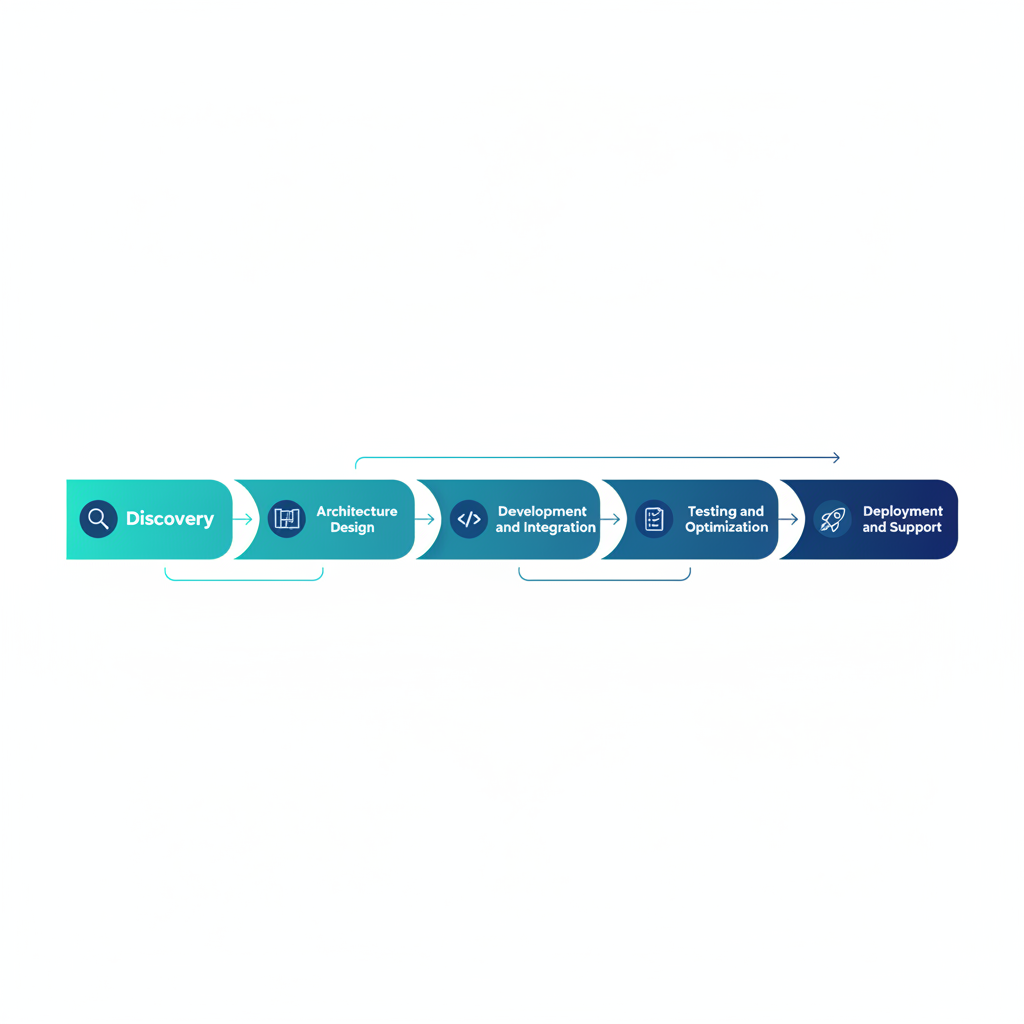 Five-stage AI agent development process from discovery to deployment