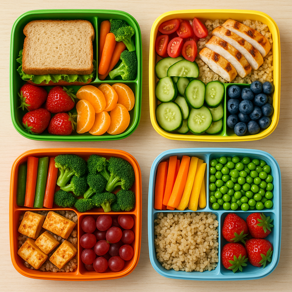 kids immune system school with Nutritious school lunch boxes packed with immune-boosting foods
