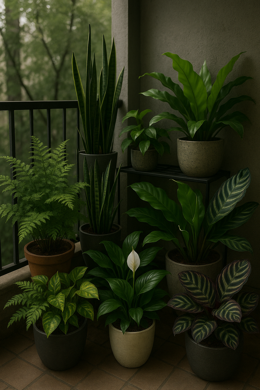 Plantas de sombra perfectas para balcones urbanos con poca luz