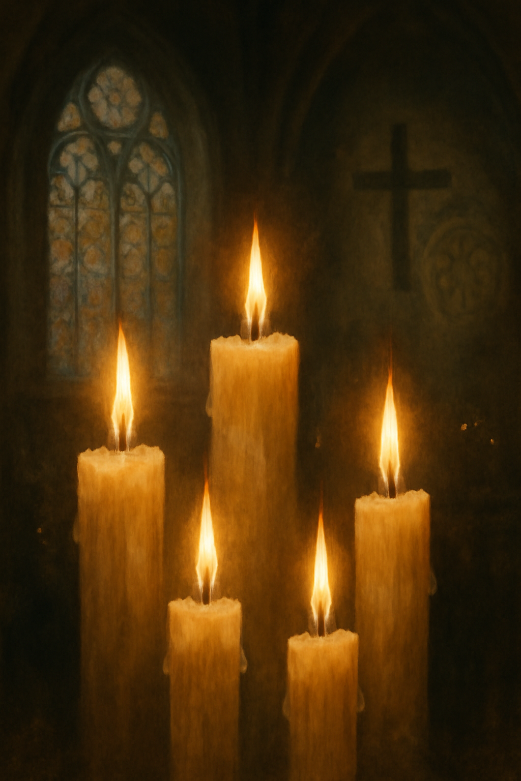 Church candles as symbols and light in Christian denominations