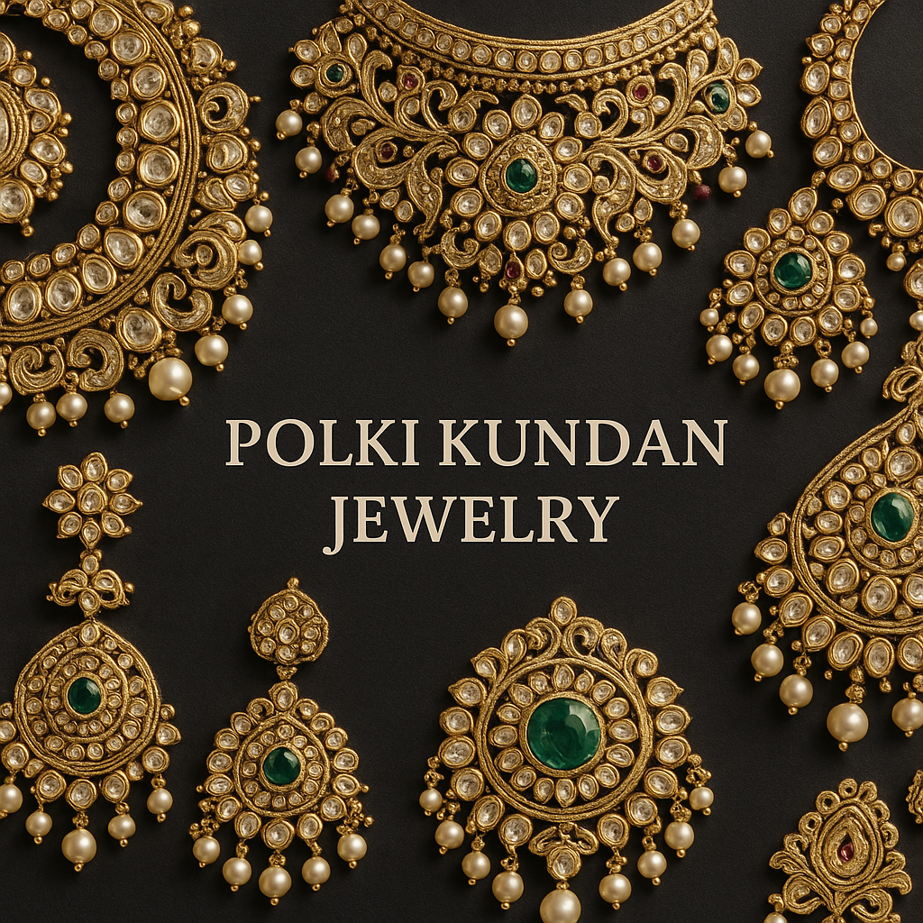 Elegant polki vs kundan jewelry comparison blog header image