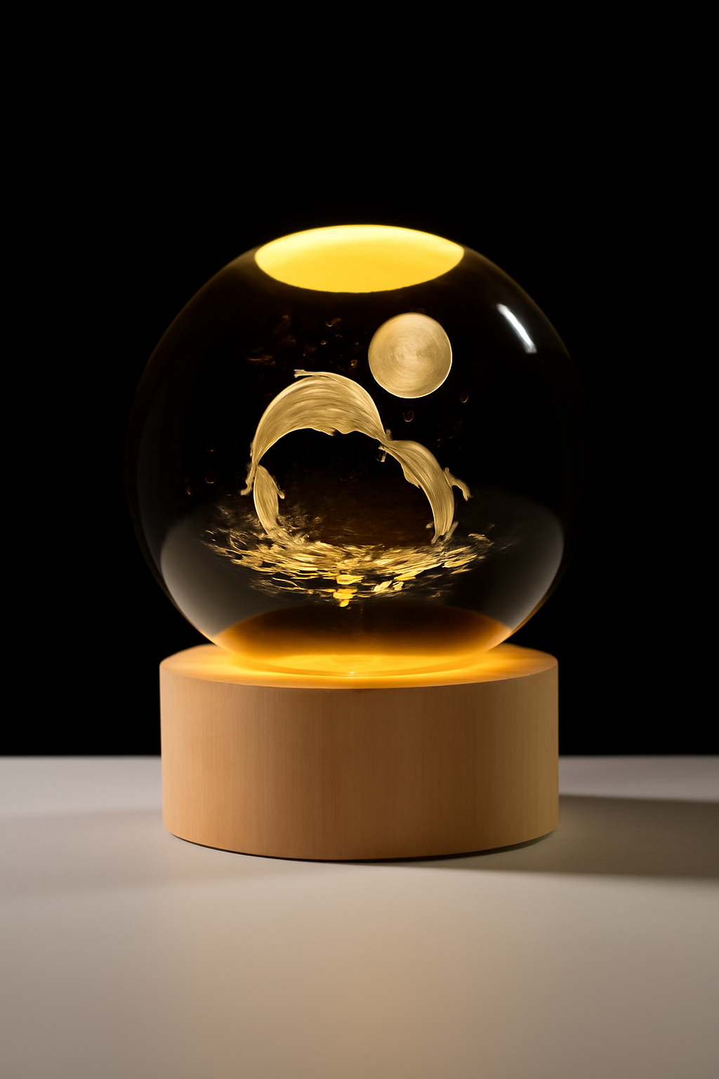 Glass Lamp 3D Ball Night Lamp