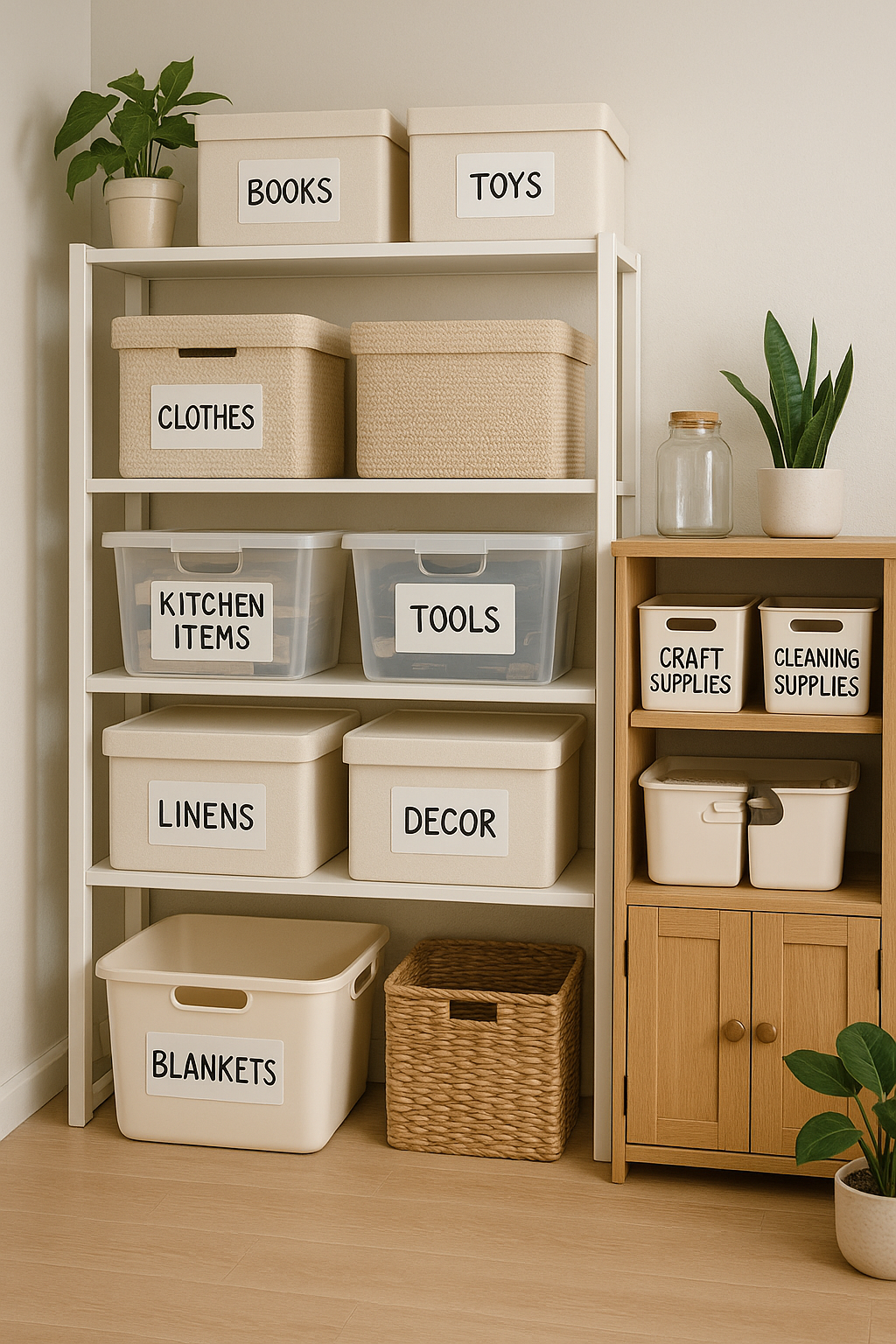 Sistema de organización con lugar designado para cada objeto