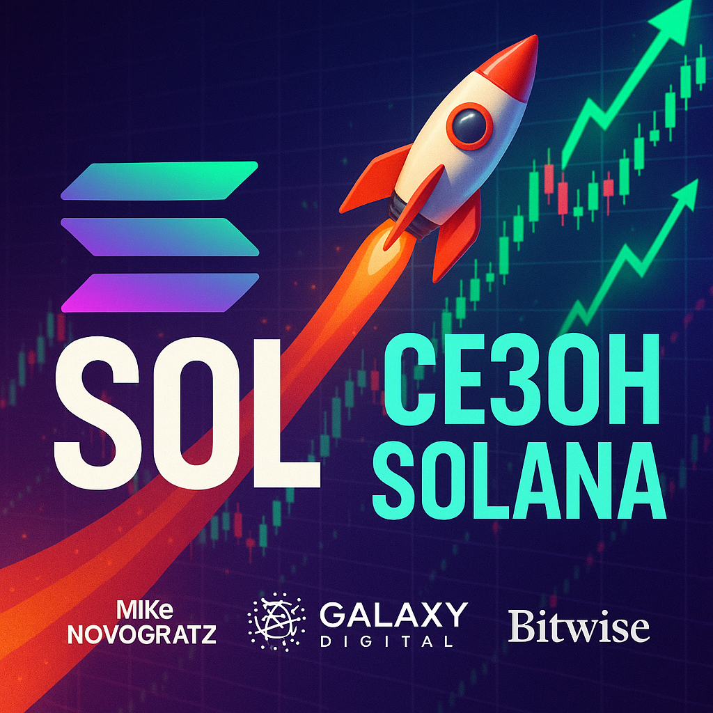 Динамичная инфографика о &quot;сезоне Solana&quot; с прогнозами от Новограца и Bitwise