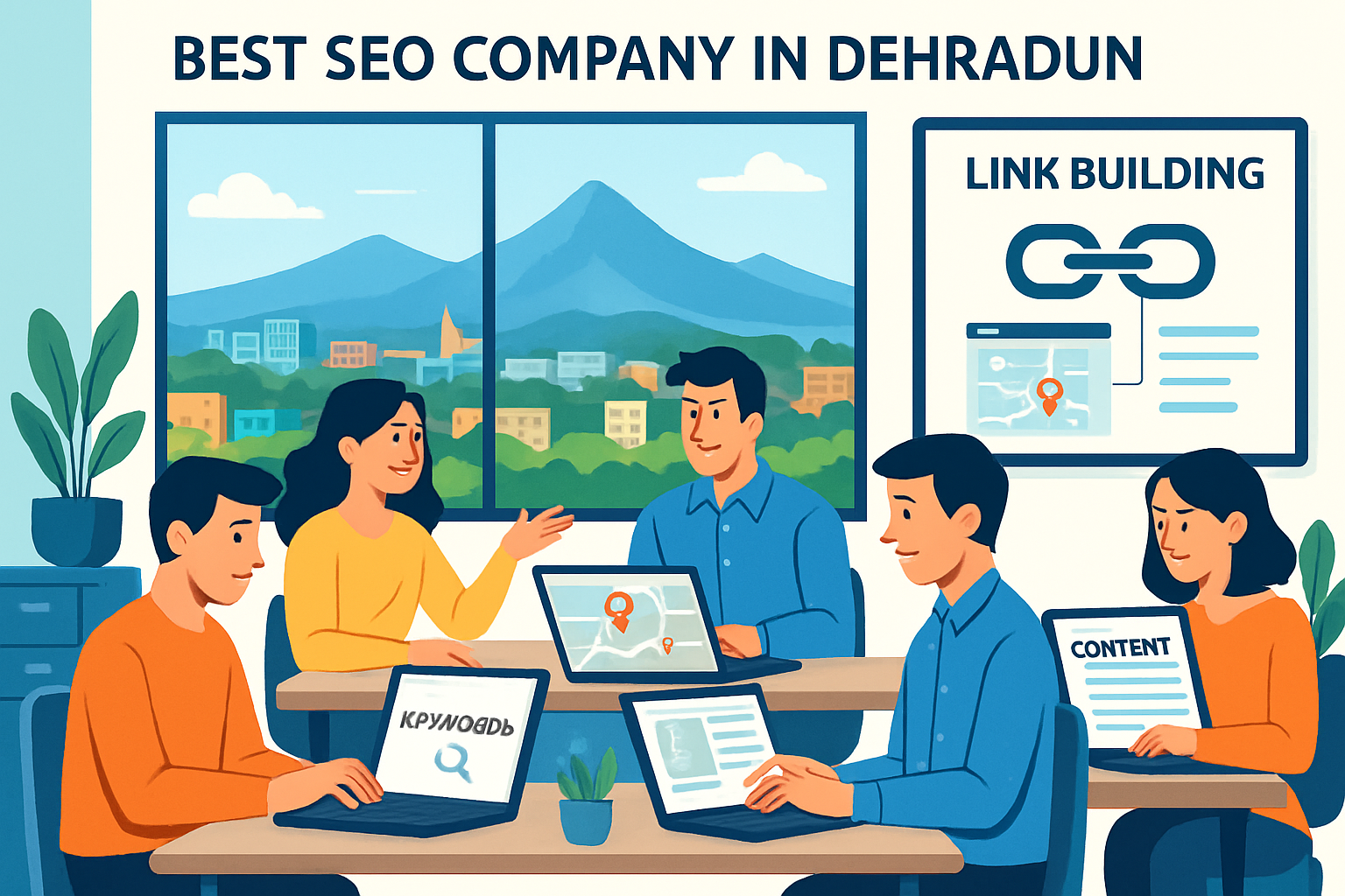 Visual representation of the best SEO company in Dehradun providing comprehensive SEO services to local businesses.