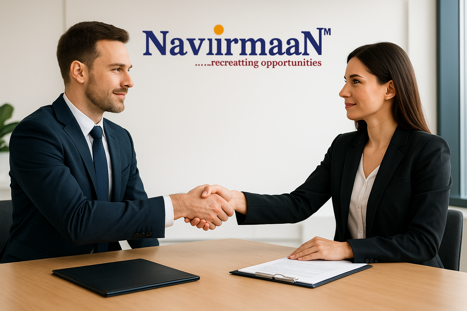 Professional job interview and recruitment process