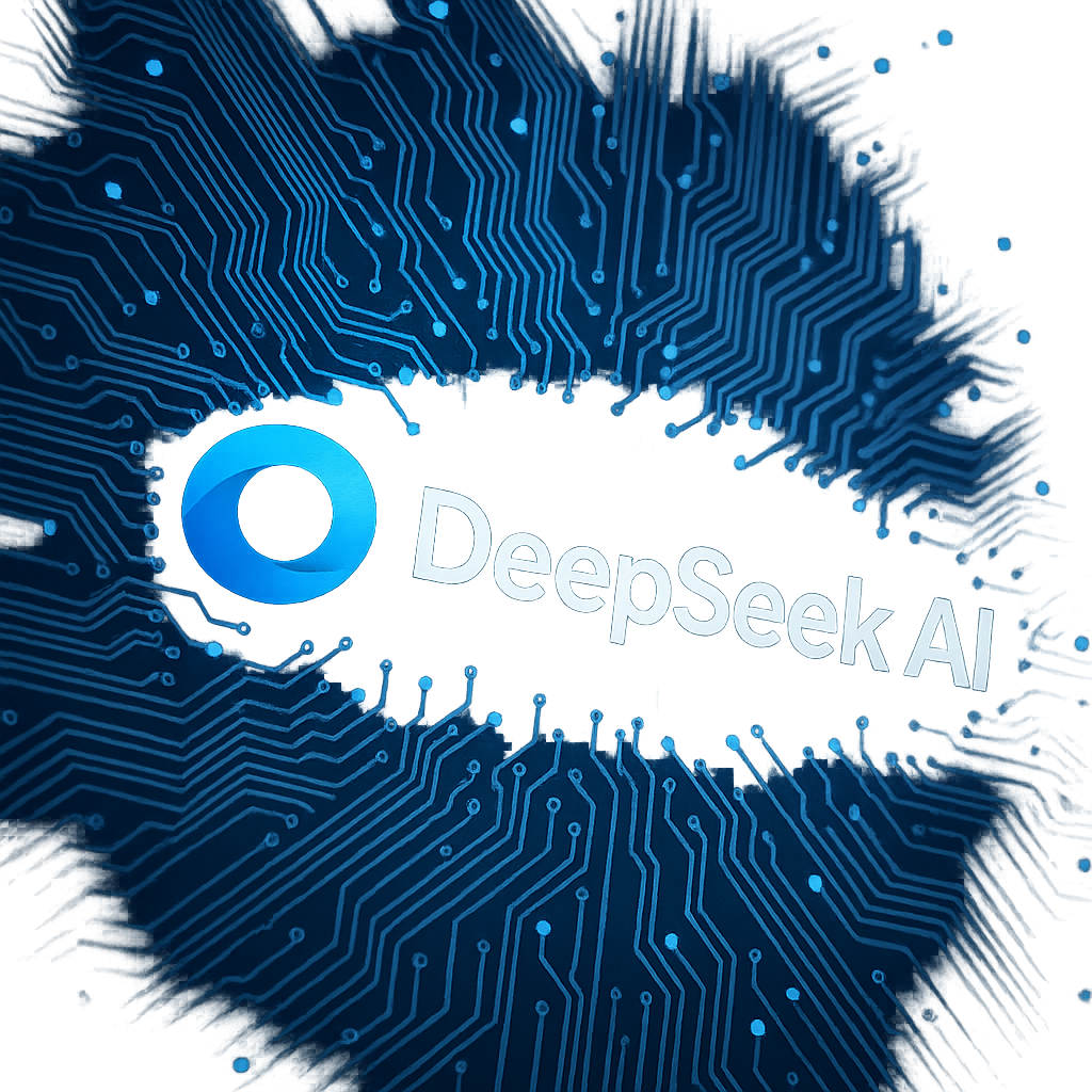 DeepSeek AI logo and technology concept