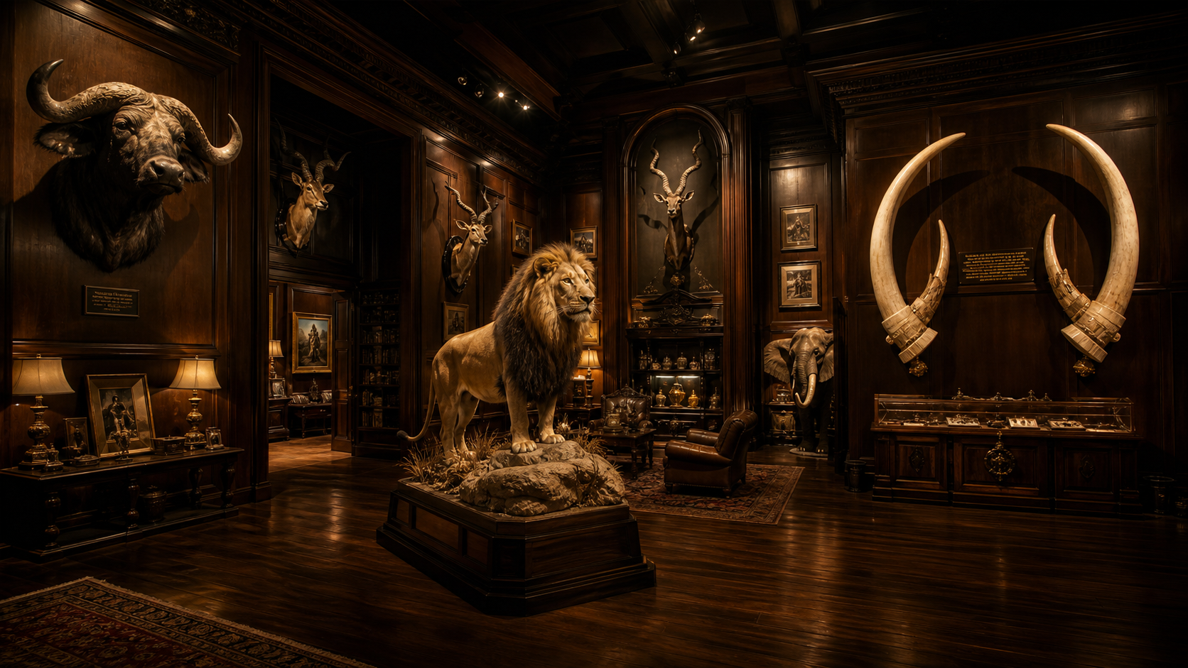 World-class big game trophy museum interior