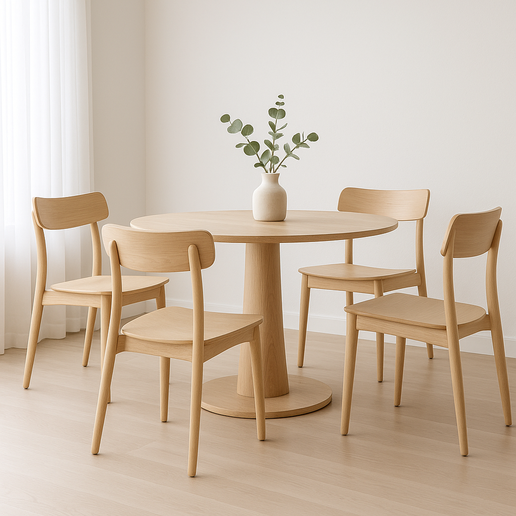 Muebles n\u00f3rdicos de l\u00edneas simples y funcionales