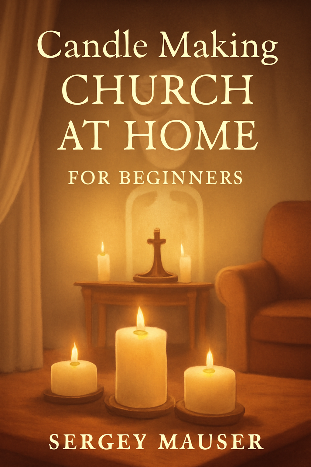 Book cover for 'Candle Making for Church at Home for Beginners' by Sergey Mauser