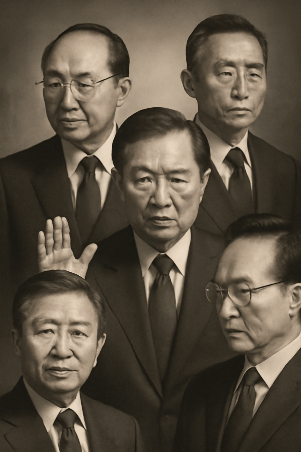 역대 대통령 사면 관련 사진 콜라주