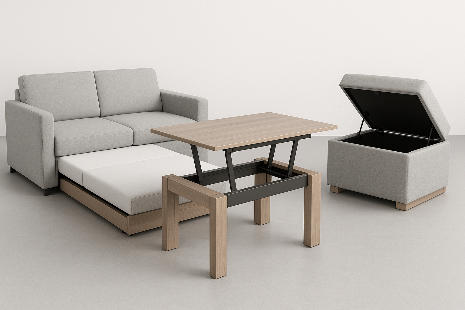 Muebles multifuncionales y modulares para espacios modernos