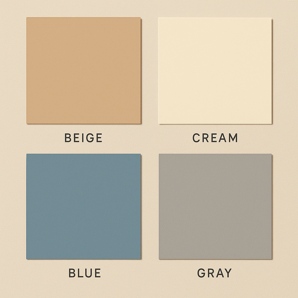 Paleta de colores cálidos y fríos ideales para espacios reducidos
