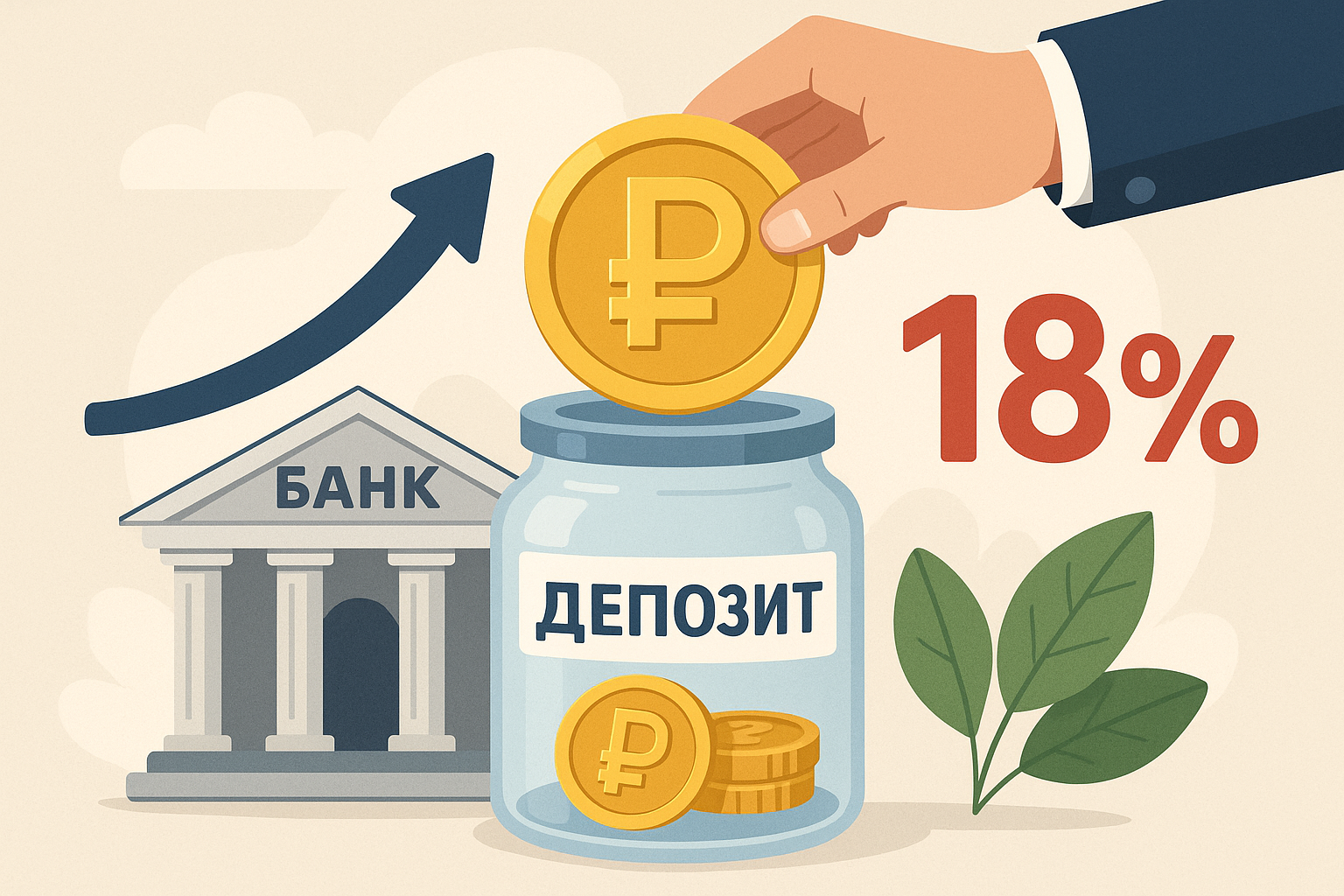 Высокая ключевая ставка делает вклады выгоднее.